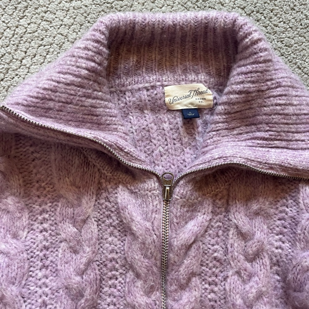 Universal Thread Lavender Cable Knit Turtleneck S… - image 2